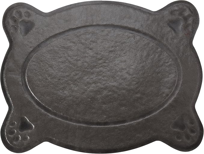 Bulk Buys Cat Litter Box Mat, Soft PVC Coil Mesh Litter Trapping Mat, Helps Control Scatter and Mess, Non-Slip Backing, Easy to Shake, Vacuum or Rinse Clean, 23 x 17 Inch, Gray Paw Design - Image 9