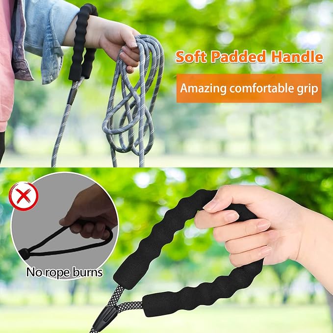 NTR 6FT Heavy Duty Olive Rope Dog Leash with Swivel Lockable Hook and Comfortable Padded Handle for Small to Large Dogs - Training, Playing, Camping, or Backyard - Image 4