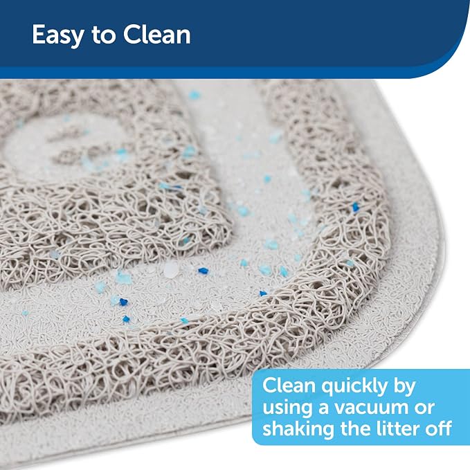 PetSafe Anti-Tracking Cat Litter Mat, Large 30 x 40 in | 30 x 40 in, Durable Mesh Trapping Mat for Crystal & Clay Clumping Cat Litter, Leakproof Double-Layer Backing, BPA-Free - Image 4