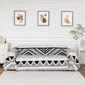 MYSKY HOME Sectional Couch Cover Black Boho Geometric Sofa Covers for Sectional Sofa L Shape Chenille Couch Protector for Dogs Pets Couch Throw Cover Washable Durable for Home Decor, 71" X118" by MYSKYHOME