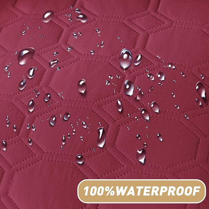 ZNSAYOTX Ultimate Cozy Blankets (30"x70") 100% Waterproof Sofa Mat Blanket for Dog Pets, Bed Couch Protector with Non-Slip Back Washable Durable, Pee Scratch Proof Easy to Clean (Wine Red) - Image 8