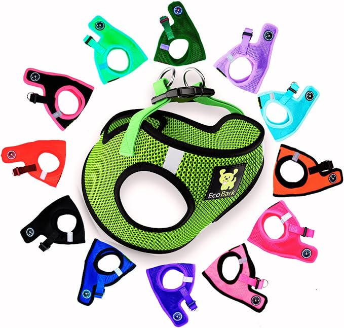 EcoBark Step in Dog Harness Reflective Soft Ultra Padded Mesh Dog Harnesses for XXS, XS, Small, and Medium Dogs Eco-Friendly Comfort Secure Halter No Pull Adjustable Pet Vest by EcoBark
