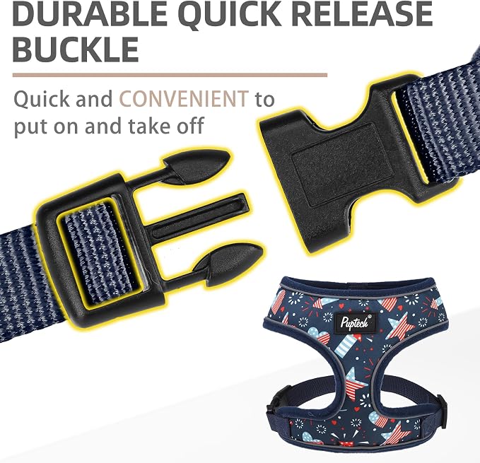 PUPTECK Small Dog Harness and Leash Set No Pull for XS XXS Sized Dogs Puppy | Escape Proof No Choke Pet Cat Adjustable Soft Padded Walking Vest - Image 4
