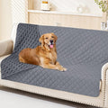 Smiry Waterproof Reversible Pet Couch Covers for Dogs | Pet Friendly, Soft Fabric, Washable Sofa Furniture Protector for Dogs Cat Kids, Checkered (52"x82", Grey/Dark Grey) by Smiry
