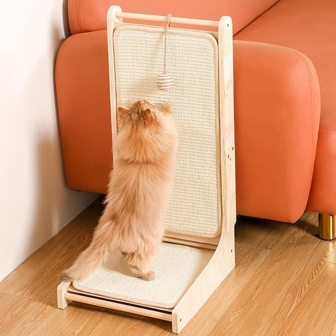 L-Shaped Cat Scratcher Pad for Indoor Cats - Sisal Scratching Board, Furniture Protector, and Scratch Post - Image 2