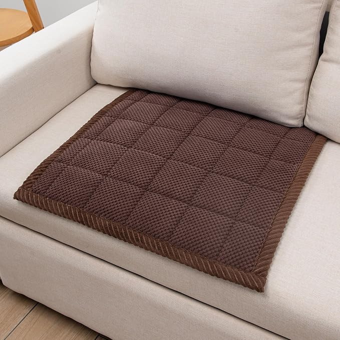 Pet Couch Covers,Couch Cover for Dogs Washable,Anti Slip Dog Sofa Covers Couch Protector Sofa Mat,Seat Cover,Dog Mat,Pet Pad for Furniture 1 Piece (Brown, 21''x21''/Square) by TAOMOCASTL