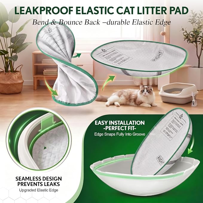 Upgraded Cat Litter Pad Compatible with PuraMax 2 Self-Cleaning Litter Box | Automatic Self-Cleaning Litter Box Mat, Leakproof Replacement Cat Mat, Waterproof, Anti-Stick & Scratch-Resistant Fabric - Image 5