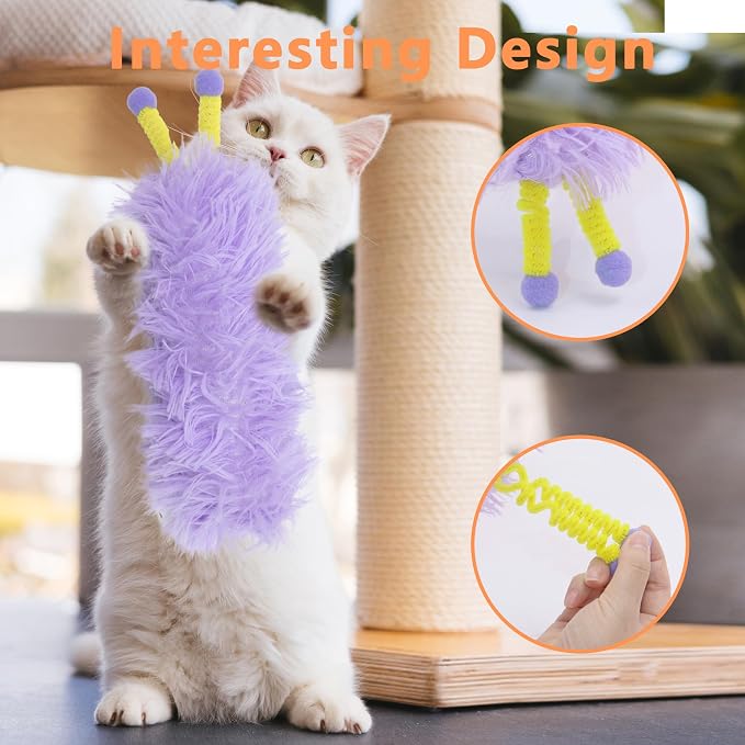 3 Pack Catnip Toys,Soft Cat Pillows Toys with Antennae, Funny cat Toy - Image 6