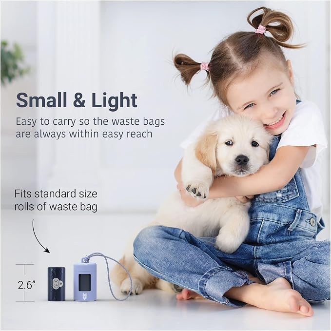SVD.PET Retractable Dog Poop Bag Dispenser and Waste Bag Holder Kit, Purple | Lightweight, Stretchy Strap Fits Any Dog Leash, Leak-Proof Bag Starter Roll Included, Dog Essentials for Walking and Travel - Image 4