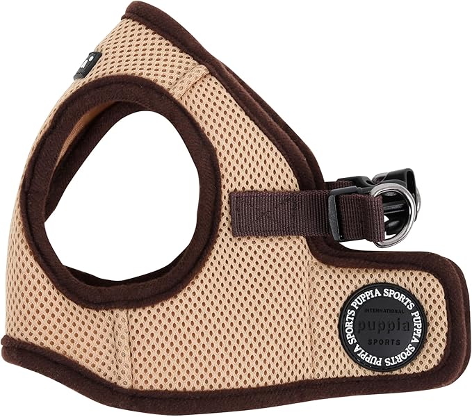 PUPPIA International Harness Soft B Vest, Medium, Beige by PUPPIA