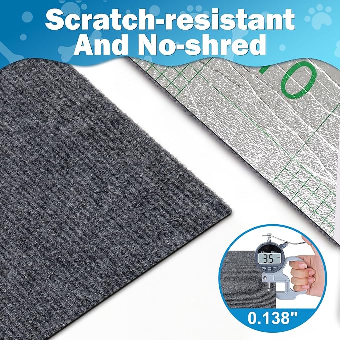 ENONCI 23.6x15.8 Cat Scratcher Mat, Self-Adhesive Cat Scratch Furniture Protector - Image 4