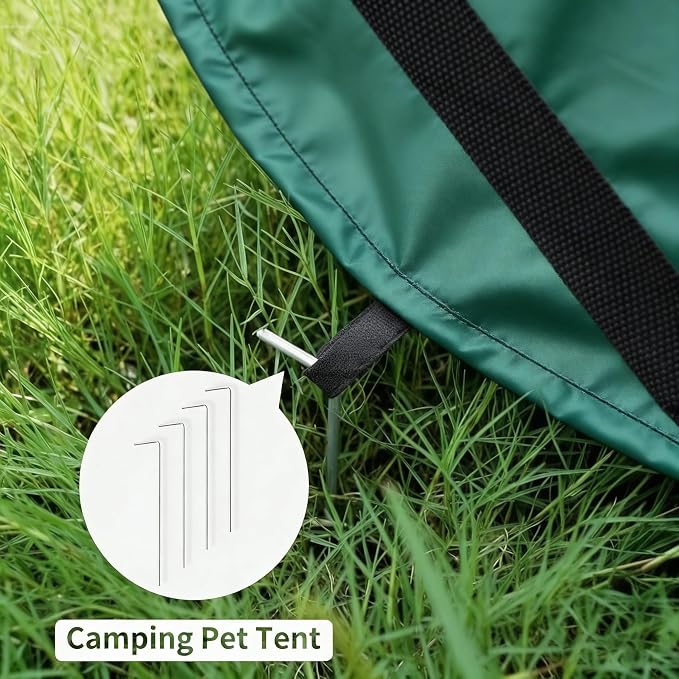 36 Inch Foldable Dog Kennel for Large Dogs, Portable Waterproof Pop-Up Pet Crate, Indoor Outdoor Travel Car Seat Kennel (Green) - Image 7