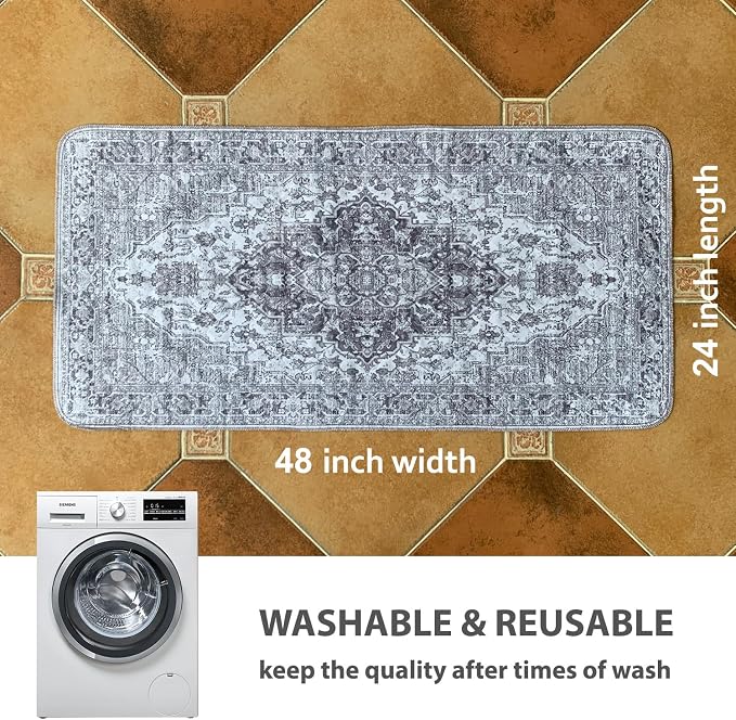 nunubaby Washable Pee Pads for Dogs, Stylish, Non-Slip and Leak-Proof Pee Pads. Reusable Potty Pads for Dogs for Crates and Floors.(Gray/Geo,24" x48" ) - Image 4