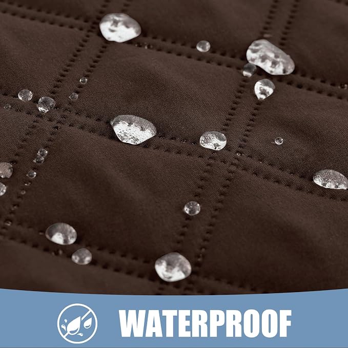 Smiry Waterproof Reversible Pet Couch Covers for Dogs | Pet Friendly, Soft Fabric, Washable Sofa Furniture Protector for Dogs Cat Kids, Checkered (40"x50", Chocolate/Dark Grey) - Image 2
