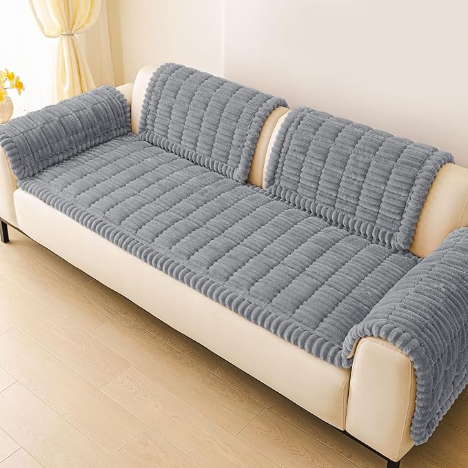 hyha Couch Cover for Dogs, Washable Non Slip Plush Flannel Sofa Protector | Thick Flannel, Anti-Slip Backing, Pet Hair & Scratch Protection, Fits Sofa & Loveseat (35.4" x 70.9") - Image 9
