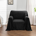 MEETSKY Chair Cover Cat Scratch Proof Recliner Chair Covers, Oversized Armchair Sofa Covers Washable Sofa Slipcover for Single Couch, Soft Small Couch Slipcover for Pets Dogs, 71" x 91", Black by MEETSKY