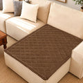 Smiry Non Slip Couch Cover for Dogs, Fuzzy Plush Pet Sofa Protector | Washable Furniture Cover for Large Dogs & Cats, Scratch & Dirt Resistant, For Sectional Sofa, Brown, 43"x82.7" by Smiry