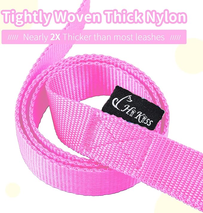 HIKISS Long Dog Leash Obedience Recall Training Agility Lead with Thickening Material for Large Dog - 15ft 20ft 30ft 50ft 100ft Training Leash(Pink 15ft) - Image 2