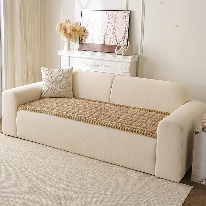 Couch Cover for Dogs Washable, Non Slip Soft Cozy Waterproof Brown | Pet Friendly, Fuzzy Durable Plush Thick Slipcovers for 3 Cushion Sofa Cover Protector Mat Bed Furniture Couches 27.6"x59.06" - Image 9