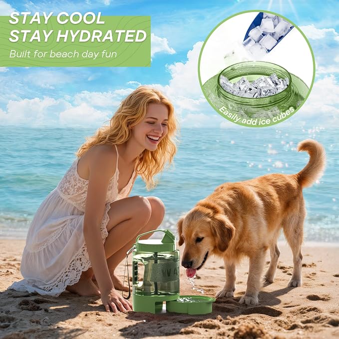 Portable Dog Travel Water Bottle - 77oz Large Travel Water Bowl for Dogs Camping Hiking Beach Traveling Essentials,Big Pet Bottles Bowl Water Dispenser for On The Go Park Car Walking Accessories - Image 6