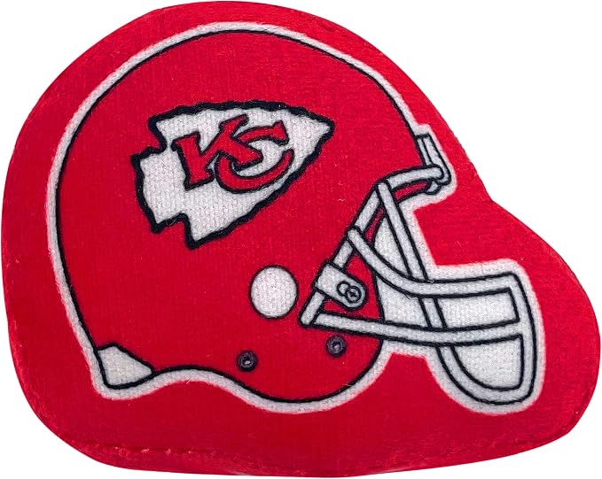 Best Plush CAT Toy - NFL Kansas City Chiefs Complete Set of 3 Piece Cat Toys Filled with Fresh Catnip. Incld: 1 Helmet Cat Toy, 1 Football Cat Toy with Feathers, & 1 Beer Bottle. Beautiful Team Logos - Image 2