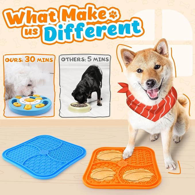 KIPRITII Dog Puzzle Toys with Dog Lick Mat for Small & Medium Dogs | Mental Stimulation，Slower Eating，Interactive Feeding - Image 6