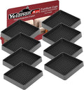 Yelanon Non Slip Furniture Pads for Hardwood Floors -8 Pcs 3” Furniture Coasters Cups, Anti Skid Furniture Grippers Rubber Feet, Floor Protectors for Furniture Bed Couch Stoppers Black by Yelanon