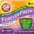 Arm & Hammer Forever Fresh Clumping Cat Litter Lavender, MultiCat Cat Litter Odor Control 18lb With 20% More Lavender Freshness, With Essential Oils by ARMHAMMER