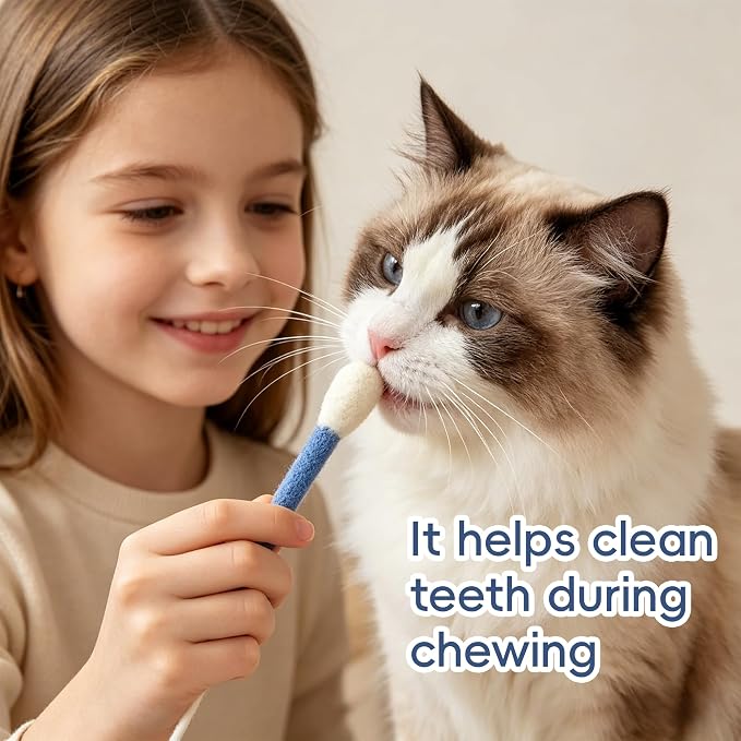 Giant Qtip Cat Toy, Cotton Swab Cat Toy with Catnip, Interactive Cat Toys for Indoor Cats, Catnip Toys, Cat Chew Toy – 6 Pack for Indoor Boredom Relief (Blue) - Image 3