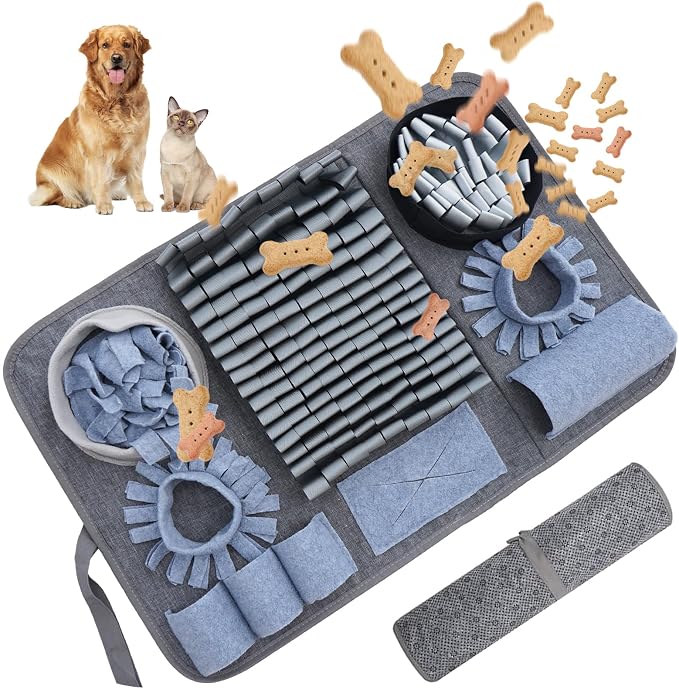 Dog Sniffing Mat, Interactive Dog Puzzle Toy, Stress Relief, Enriches Feeding Games The Sniffing mat Helps Slow Down Eating Speed and Keeps Dogs Busy by Unknown