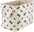 Bone Dry Pet Storage Collection Paw and Bone Print, Small Rectangle, 14x8x9", Black by BoneDry