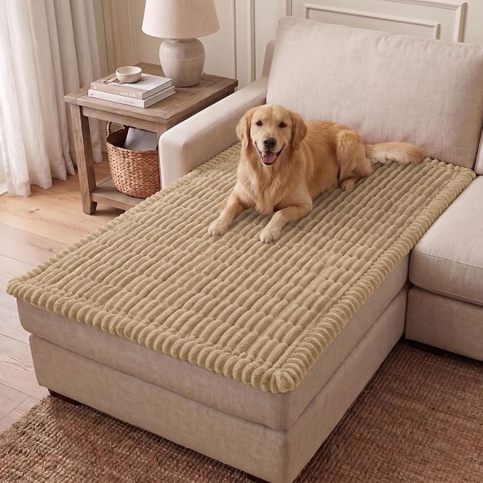 hyha Couch Cover for Dogs, Washable Non Slip Plush Flannel Sofa Protector | Thick Flannel, Anti-Slip Backing, Pet Hair & Scratch Protection, Fits Sofa & Loveseat (43" x 63") by hyha