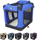 EliteField 3-Door Soft Dog Crate with Bed & Carrying Bag (2-Year Warranty) | 3 Mesh Doors, Steel Frame, Removable & Washable Crate Cover and Bed Cover, Storage Pockets, Indoor/Outdoor, Foldable by EliteField