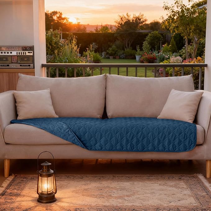 gogobunny Waterproof Blanket, Couch Covers for Dogs, Reversible Protector | 3X Stronger Leakproof, Scratch Proof Durable Furniture Protection, Stain Resistant, Washable, 30x70 Inch Dark Blue - Image 4