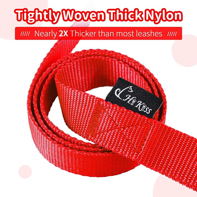 HIKISS Long Dog Leash Obedience Recall Training Agility Lead with Thickening Material for Large Dog - 15ft 20ft 30ft 50ft 100ft Training Leash(Red 50ft) - Image 2