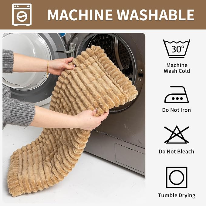 Sofa Couch Cover, Sofa Covers for Dogs Washable, Non-Slip Striped Sofa Slipcovers for Sectional Sofa, Sofa Cover Furniture Protector for L Shaped(Khaki, 27.6"x 70.9") - Image 6