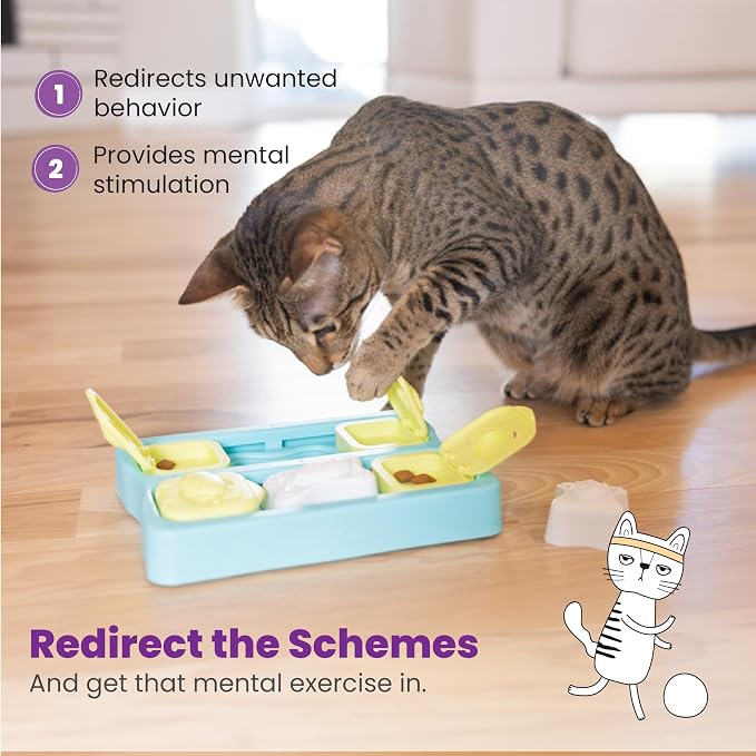 Catstages Kitty Cube Interactive Treat Puzzle Cat Toy, Blue (Pack of 12) - Image 6