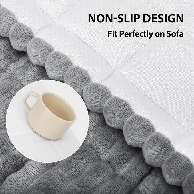Fixwal Waterproof Flannel Dog Couch Cover, 27.6" x 59", Light Gray | Integrated TPU Barrier, Non-Slip Backing, Machine Washable, Pet Friendly, Easy Clean Pet Hair, Soft Sofa Cushion Protector - Image 5