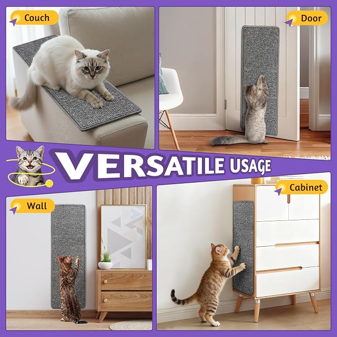 ENONCI Corner Cat Scratcher, 30x11.8 Furniture Furniture Protector Couches & Walls​ - Image 5