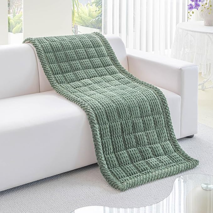Couch Cover for Dogs Washable, Non-Slip Pet Couch Covers for Sofa, Fuzzy Dog Couch Cover Mat, Thick, Soft, Plush Couch Cushion Covers for Sofa Protector (Green, 27.6" x 59"/70 x 150cm) - Image 7