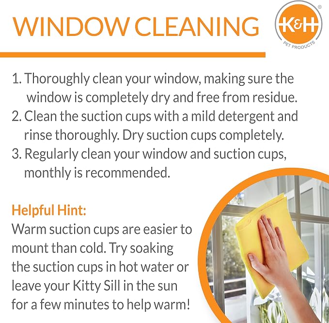K&H Cat Window Perch, EZ Mount Window Penthouse Kitty Sill, 23x19in, Gray - Image 5