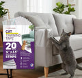 Cat Training Tape Strips – 20 Pre-Cut Double-Sided Anti Scratch Shields (12x3.5 in) – Cat Scratch Furniture Protector for Sofa & Surfaces by CLAWGUARD
