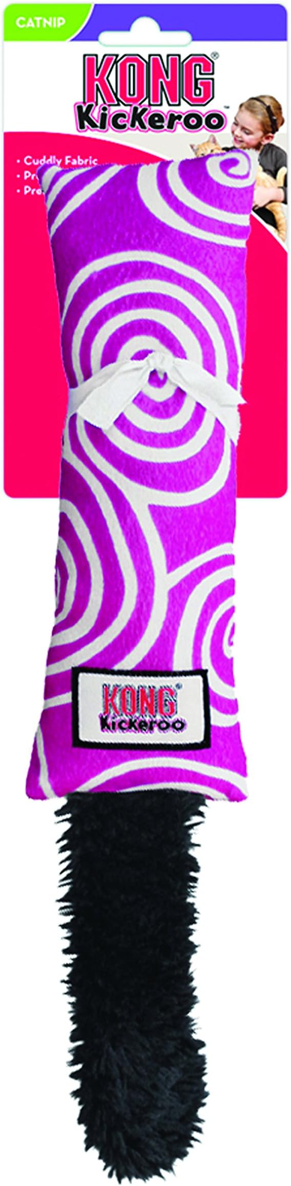 KONG Kickeroo Swirl Cat Toy – Plush with Crinkle Sound, Soft Catnip Toy for Indoor Cats – Assorted Colors - Image 3