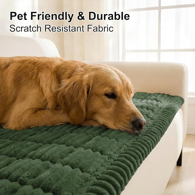 Smiry Couch Cover for Dogs, Non Slip Washable Sofa Protector for Pets | Soft Furniture Cover for Leather & Fabric Couches, Cozy Protect Against Fur, Dirt & Messes, Pet Friendly, 35.4"x88" - Image 3