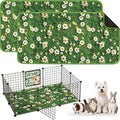 Washable Guinea Pig Pee Pads,Reusable Guinea Pig Cage Liner 2 Pack | Waterproof, Leak-Proof, Absorbent & Non-Slip, 24"x48" Bedding Potty Training Mat for Small Animal Rabbit Bunny Hamster Rat by Verdasun