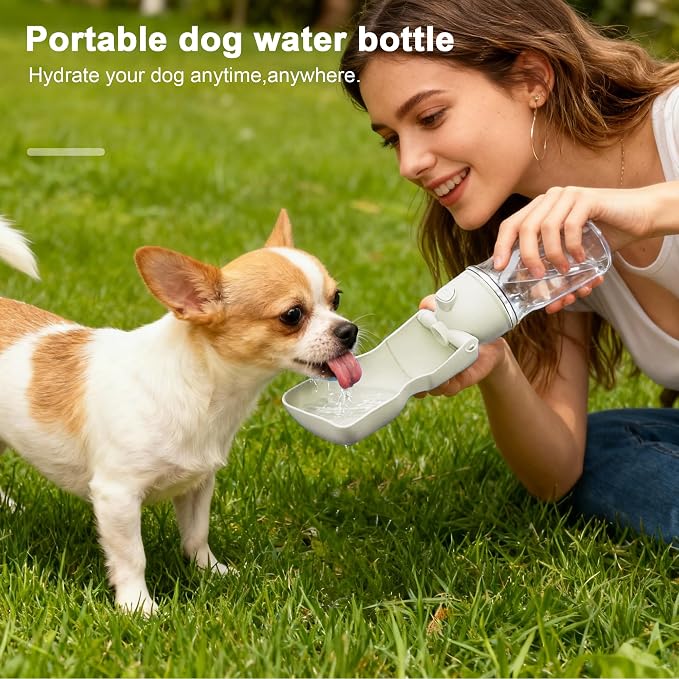 Amerisun Dog Water Bottle, 16.9 OZ Collapsible Leak-Proof Pet Water Bowl | Collapsible Water Bottle,Suitable for Dog, Cat, Puppy, Guinea Pig, Hamster & Bunny. Ideal for Walking, Hiking（A012B-White） - Image 7