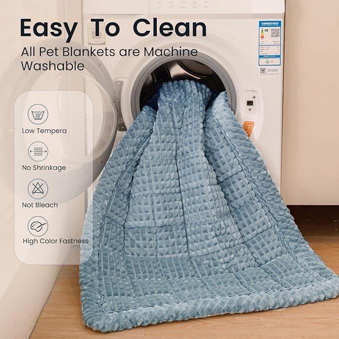 Couch Cover for Dogs Washable, Non-Slip Pet Couch Covers for Sofa, Fuzzy Dog Couch Cover Blanket, Thick, Soft, Plush Couch Cushion Covers for Sofa Protector (Blue Gray, 27.6" x 27.6"/70 x 70cm) - Image 7