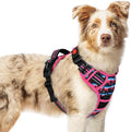 rabbitgoo Dog Harness Medium Sized, Updated Easy On & Off with 3 Buckles | No Pull No Choke, Walking with 2 Clips and Handle, Adjustable Soft Reflective, Mountain Rose, Medium by rabbitgoo
