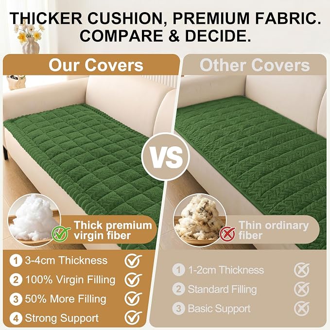 Smiry Couch Cover for Dogs, Non Slip Fuzzy Pet Sofa Covers Washable | Sofa Slipcovers for 3 Cushion Couch, Soft Thick Furniture Protector for Cats Dogs, Against Fur, Dirt, Scratch (27.6"x70.9") - Image 5