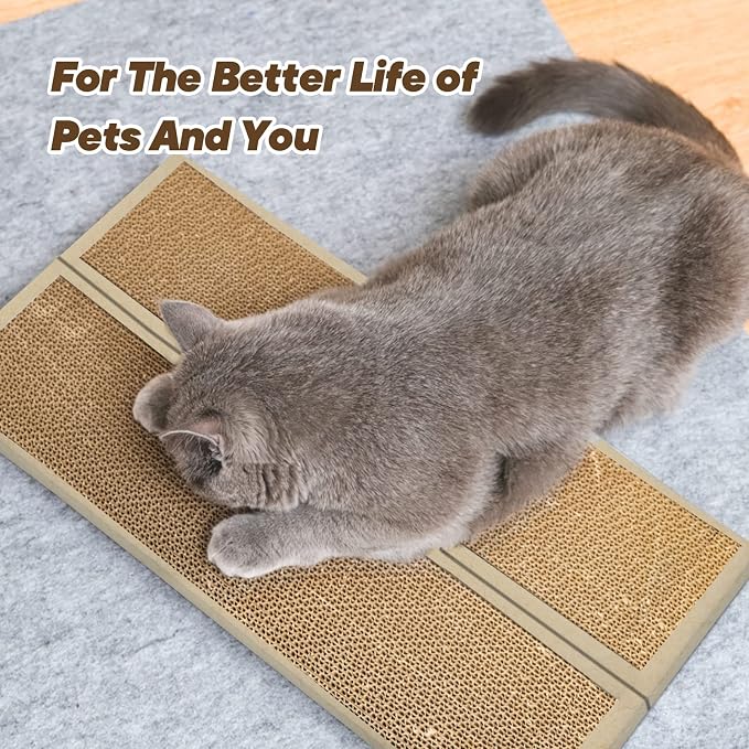 HappyFreeSX Splicing Cat Scratch Pad: Cat Scratchers for Indoor Cats, Cat Scratching Pad, Cat Scratcher Cardboard, Cat Scratching Pad, Premium Scratch from Cats, Double-Sided Design - Image 9